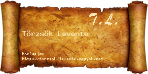 Törzsök Levente névjegykártya