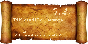 Törzsök Levente névjegykártya