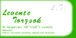 levente torzsok business card