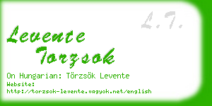 levente torzsok business card